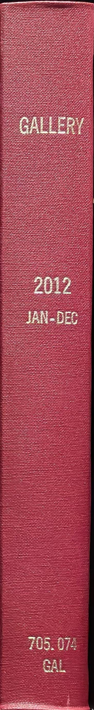 Tidal 12 : 2012 finalists / Devonport Regional Art Gallery spine