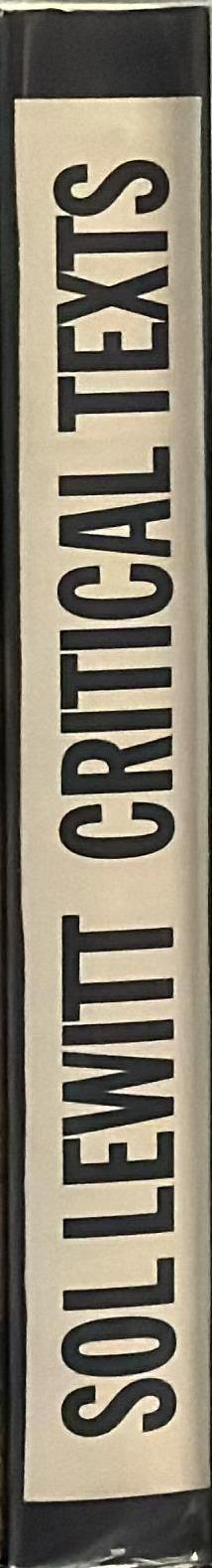 Sol Lewitt : critical texts spine
