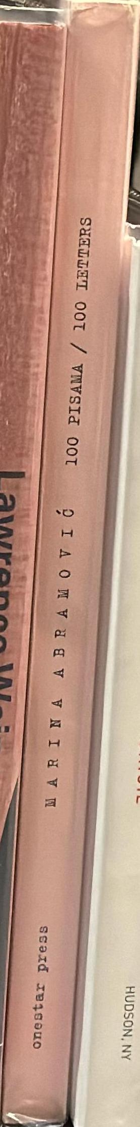 Marina Abramovic : 100 pisama / 100 letters : 1965-1979 spine