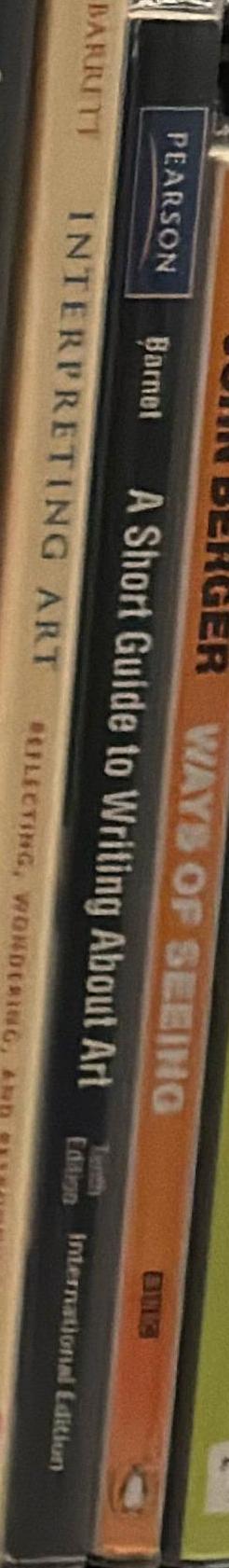 A short guide to writing about art spine