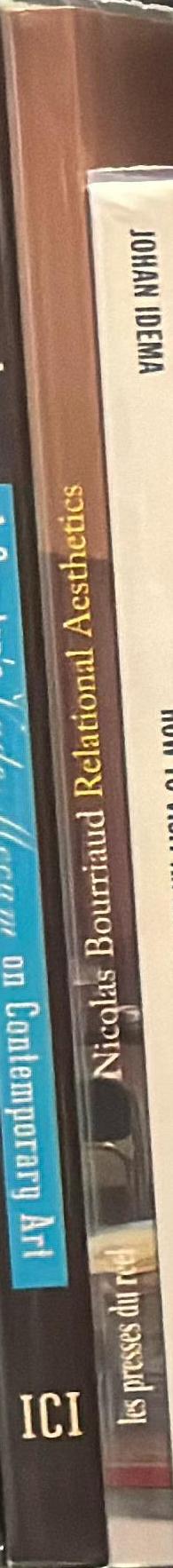 Relational aesthetics spine