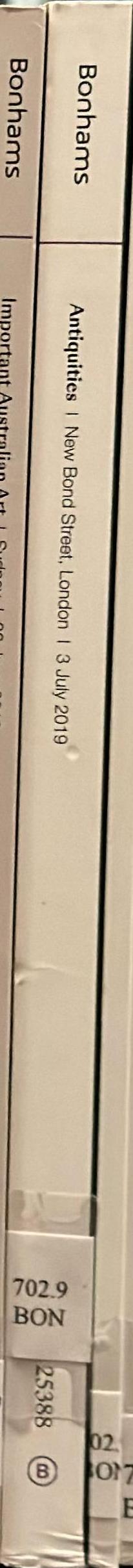 Antiquities : Wednesday 3 July 2019 / Bonhams 1793 Ltd spine