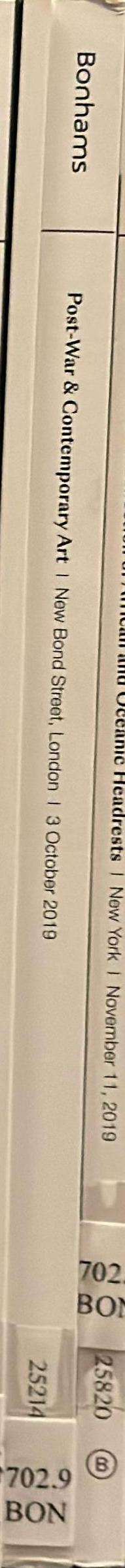 Contemporary art : New Bond Street, London : Wednesday 16 October 2013 at 4pm spine