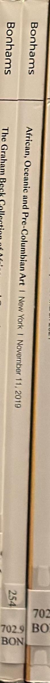 African, Oceanic and Pre-Columbian art : New York, Monday November 11, 2019 / Bonhams spine