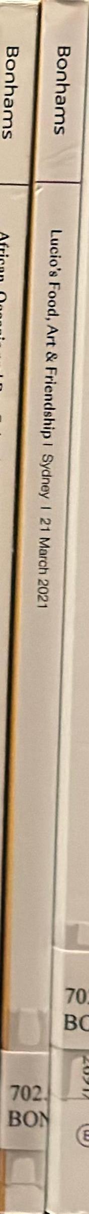 Lucio's food, art & friendship : Sydney, 21 March 2012 / Bonhams spine