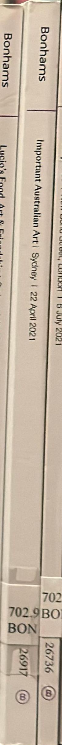 Important Australian art : Sydney, 22 April 2021 / Bonhams 1793 Ltd. spine
