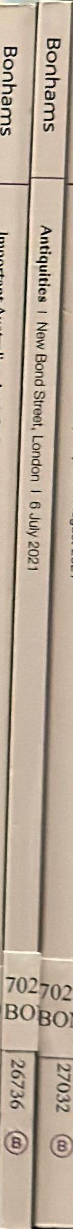 Antiquities : New Bond Street, London, Thursday 23 July 2020 / Bonhams spine