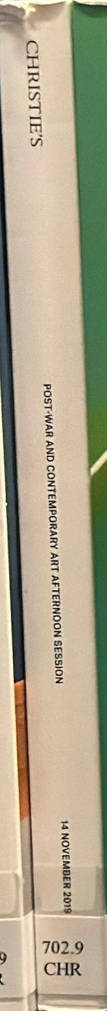 Post-war and contemporary art : afternoon session, Thursday 14 November 2019 / Christie's spine