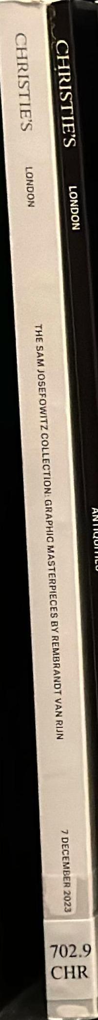 The Sam Josefowitz collection : graphic masterpieces by Rembrandt van Rijn : [London, 7 December 2023] / Christie's spine