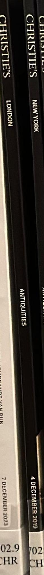 Antiquities : Wednesday 4 December 2019 / Christie's spine