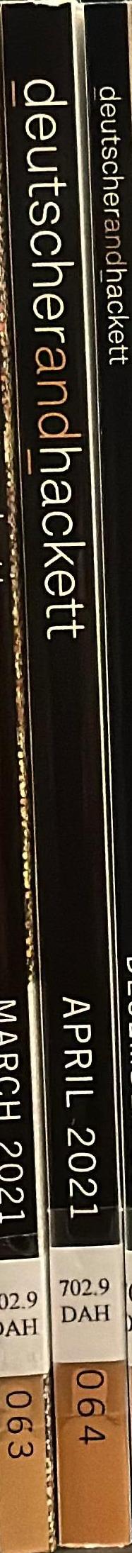 Important Australian and international fine art : 21 April 2021 / Deutscher and Hackett spine