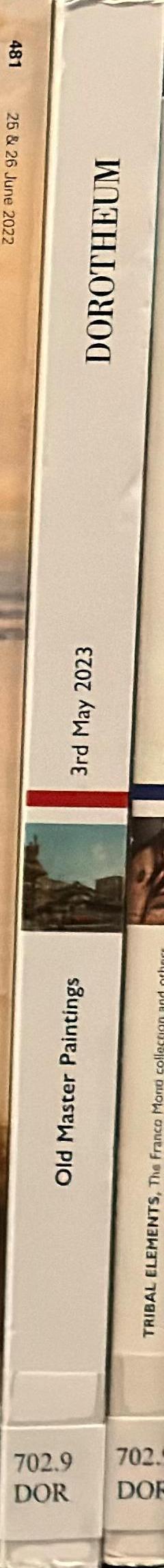 Old master paintings : Wednesday, 3rd May 2023 / Dorotheum spine