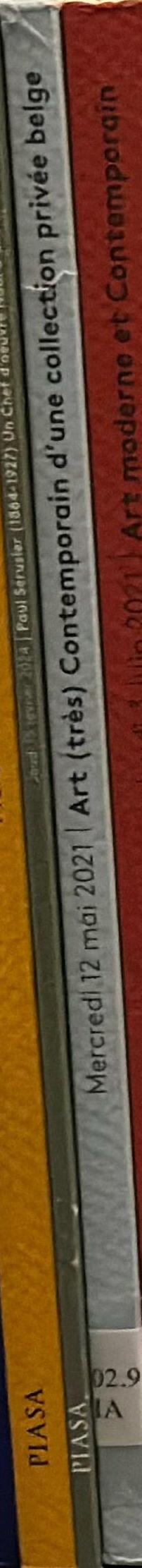 Art (tres) contemporain : d'une collection privee belge : mercredi 12 Mai 2021 / PIASA spine