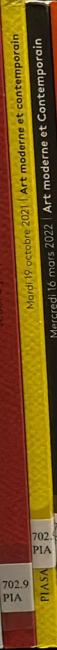 Art moderne et contemporain : mardi 19 octobre 2021 / PIASA spine