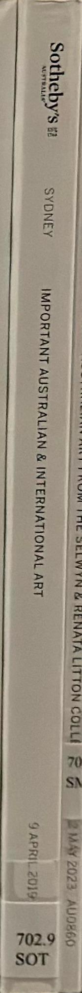 Important Australian and international art : 9 April 2019 / Sotheby's Australia spine