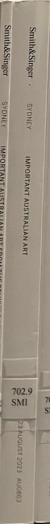 Important Australian Art, Sydney, 23 August 2023 / Smith & Singer spine