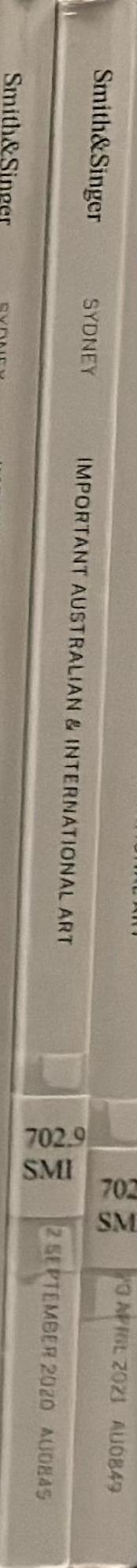 Important Australian and international art : auction in Sydney, 2 September 2020 / Smith & Singer spine