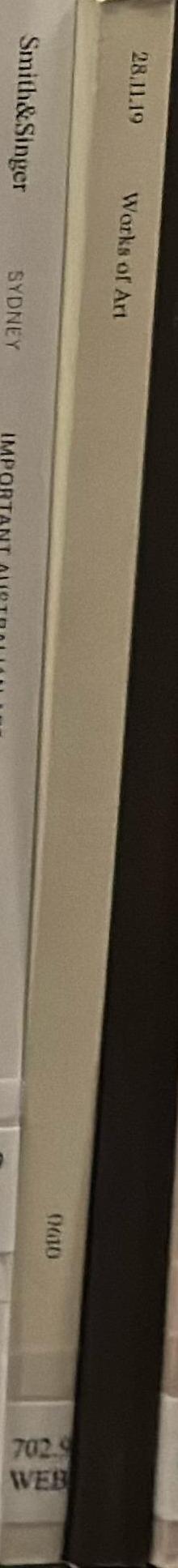 28.11.19 Works of art : including artworks from the collection of Una Platts / [Webb's] spine