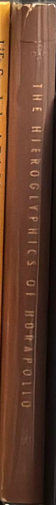 The hieroglyphics of Horapollo spine