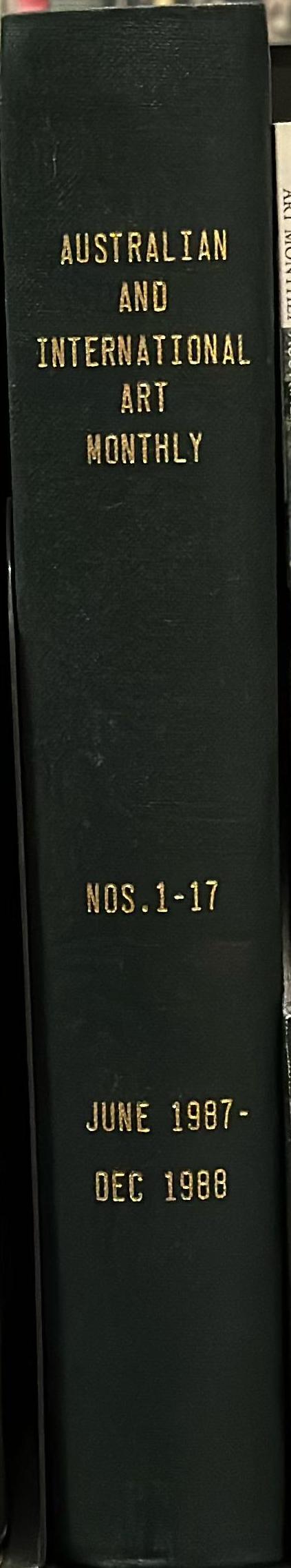 Art monthly Australasia spine