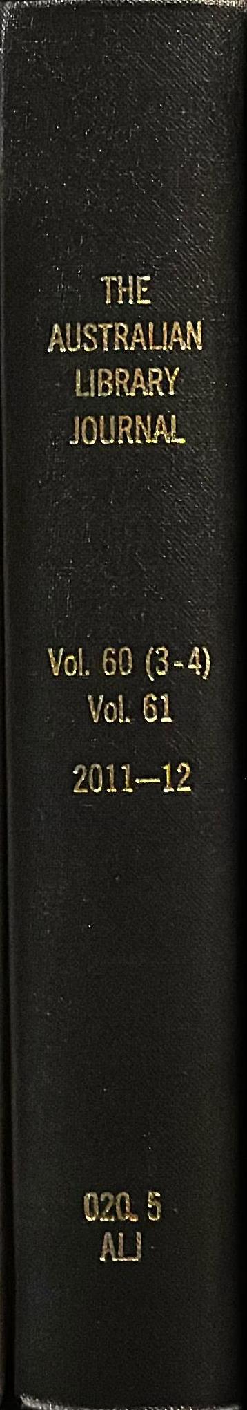 Journal of the Australian Library and Information Association spine