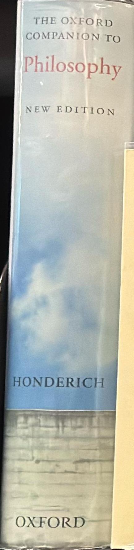 The Oxford companion to philosophy spine