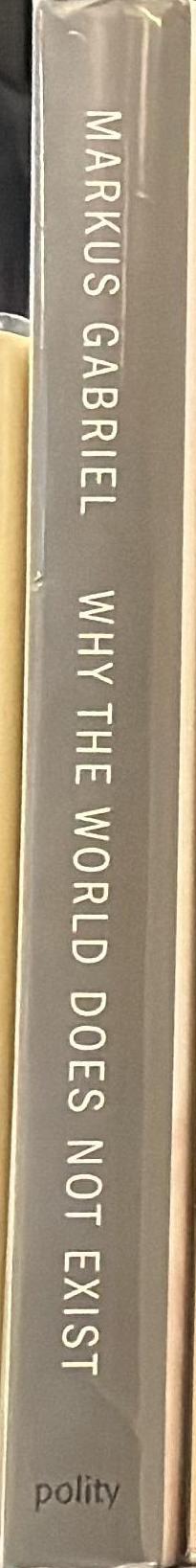 Why the world does not exist / Markus Gabriel, translated by  Gregory S. Moss spine