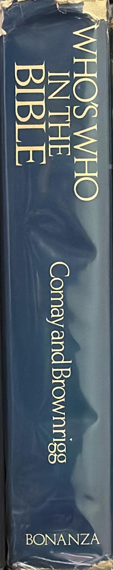 Who's who in the Bible : two volumes in one : Who's who in the Old Testament together with the Apocrypha : Who's who in the New Testament / by Joan Comay, Ronald Brownrigg spine