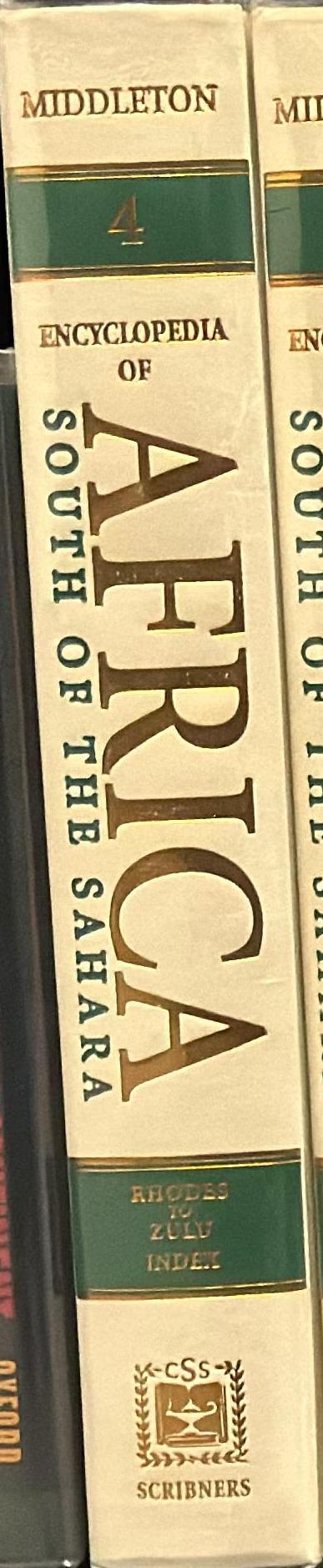 Encyclopedia of Africa south of the Sahara : volume 4 / John Middleton spine