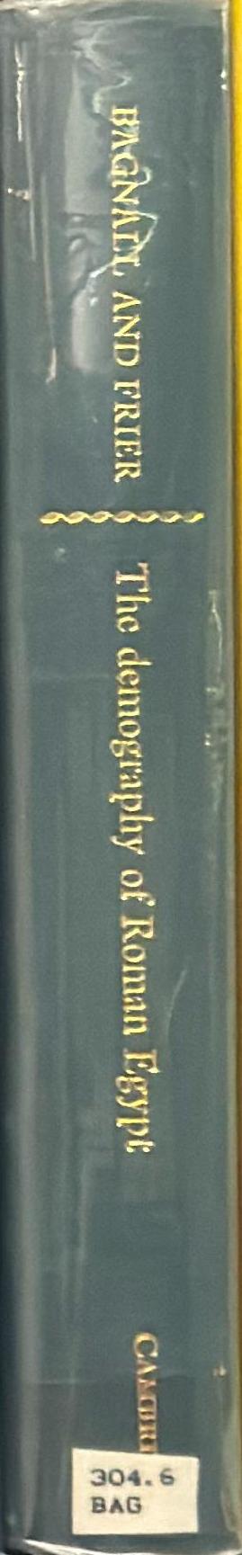 The demography of Roman Egypt spine