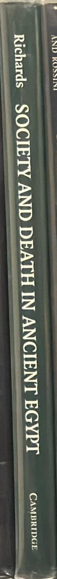 Society and death in ancient Egypt : mortuary landscapes of the Middle Kingdom spine