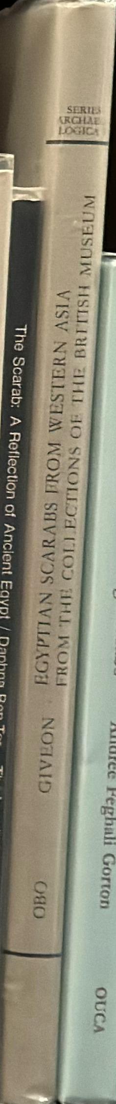 Egyptian scarabs from Western Asia from the collections of the British Museum spine