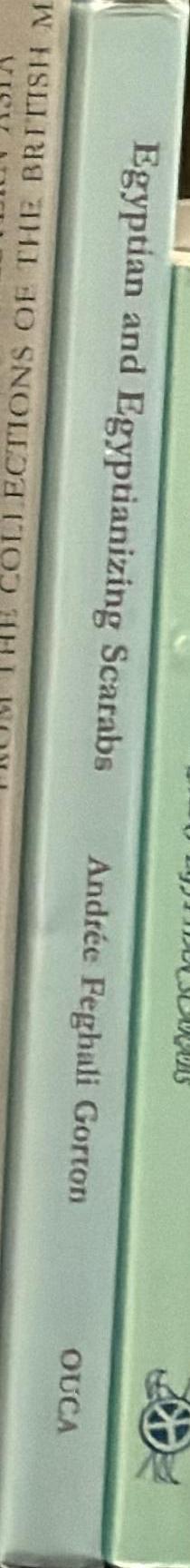 Egyptian and Egyptianizing scarabs : a typology of steatite, faience and paste scarabs from Punic and other Mediterranean sites spine