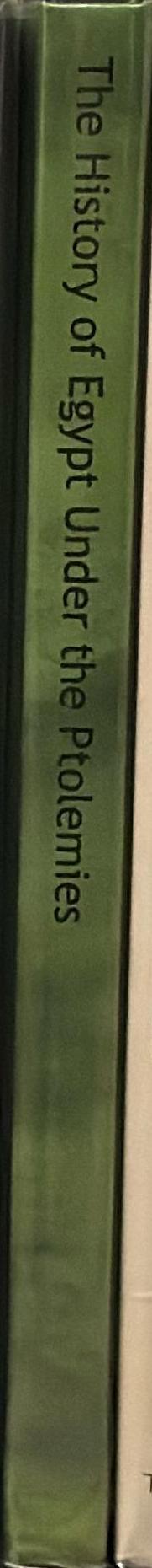 The history of Egypt under the Ptolemies spine