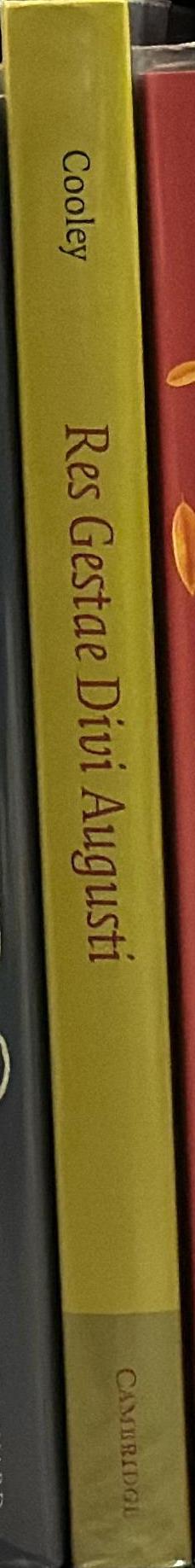 Res Gestae Divi Augusti : text, translation and commentary spine