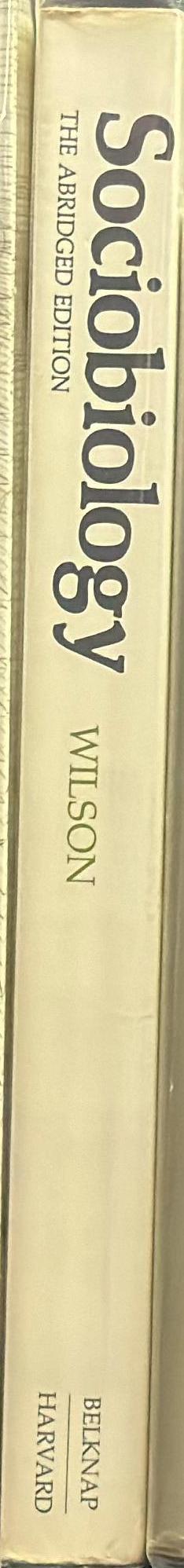 Sociobiology / Edward O. Wilson spine