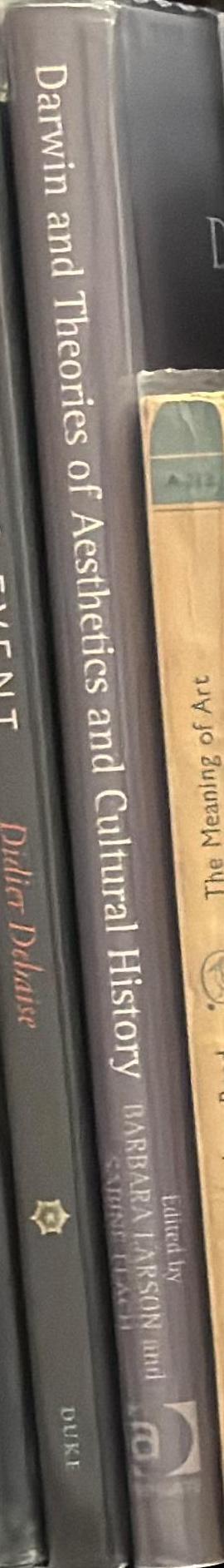 Darwin and theories of aesthetics and cultural history spine