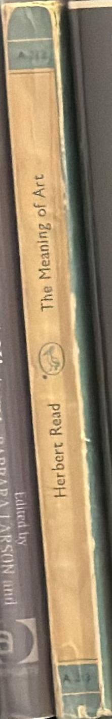 The meaning of art / Herbert Read spine