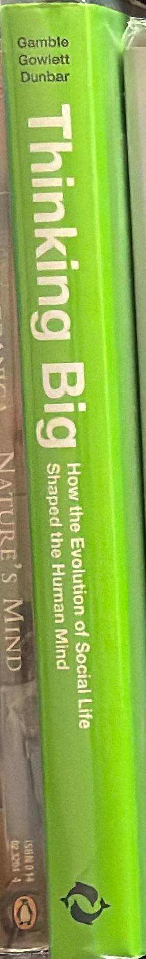 Thinking big : how the evolution of social life shaped the human mind spine