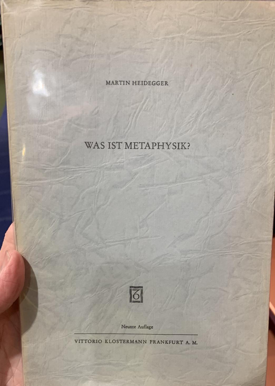 Was ist metaphysik? / Martin Heidegger live cover