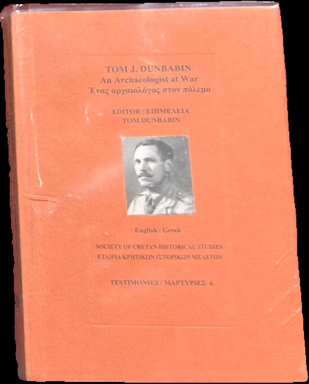 Tom J. Dunbabin : an archaeologist at war live cover