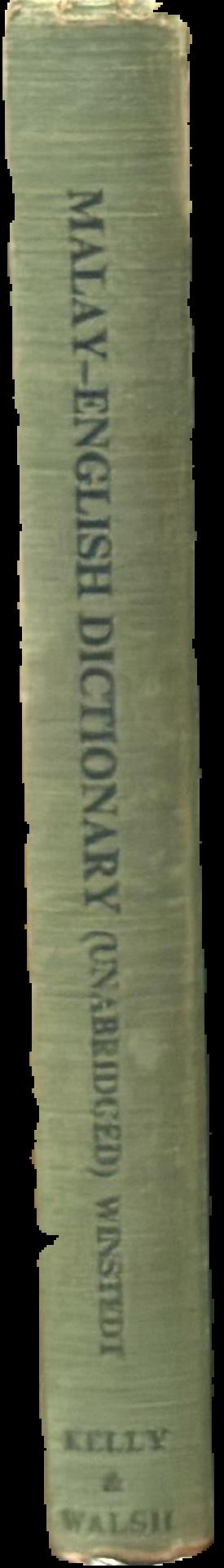 An unabridged Malay-English dictionary live spine