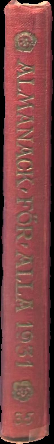 Almanack for alla : 1932 = Almanac for everyone : 1932 live spine