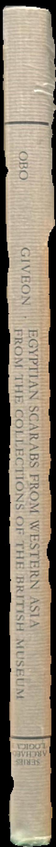Egyptian scarabs from Western Asia from the collections of the British Museum live spine