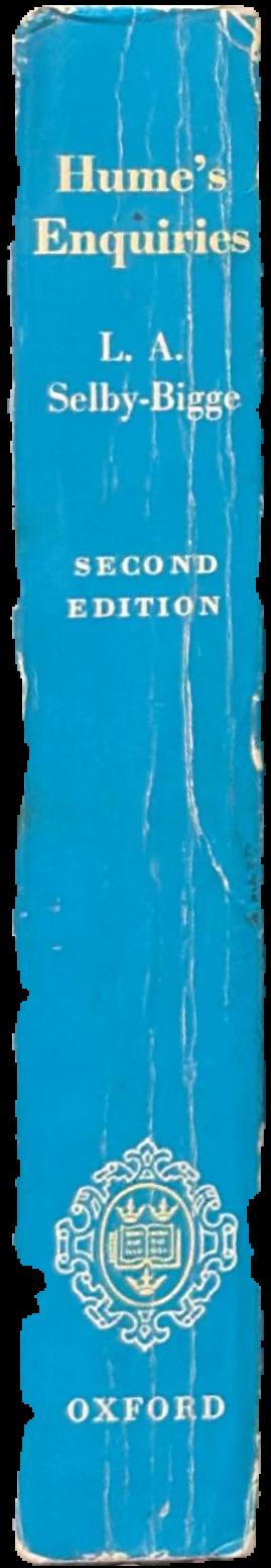 Enquiries concerning the human understanding and concerning the principles of morals live spine