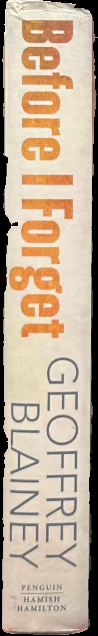Before I forget : an early memoir live spine