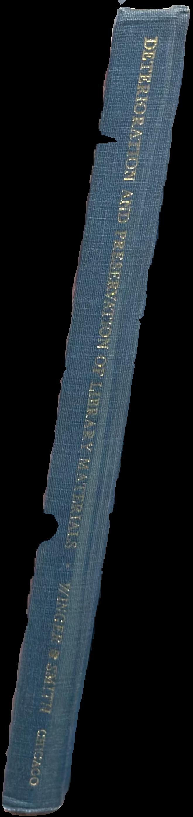 Deterioration and preservation of library materials : the thirty-fourth annual conference of the graduate library school, August 4-6, 1969 live spine