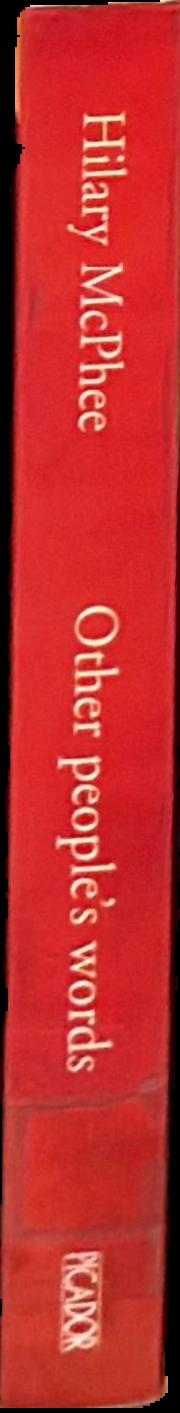Other people's words / Hilary McPhee live spine