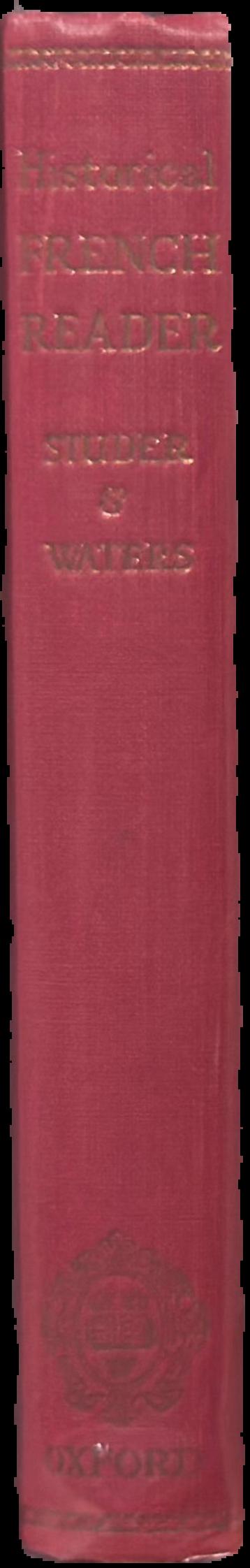 Historical French reader : medieval period live spine
