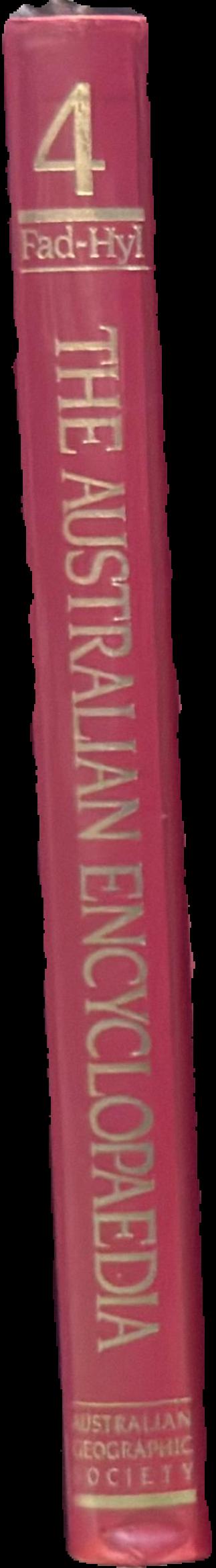 The Australian encyclopaedia : volume four : Fad-Hyl live spine